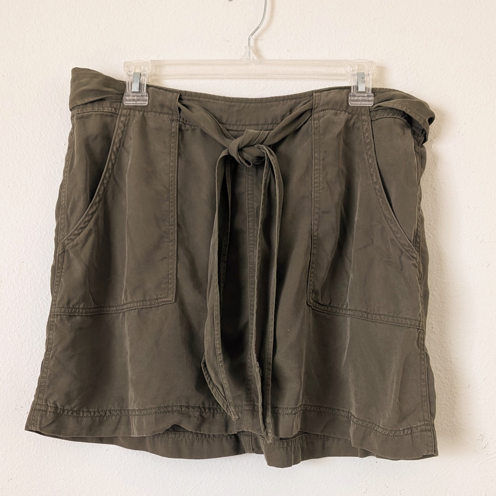 Lucky Brand Olive Green Cargo Utility Skirt, XL